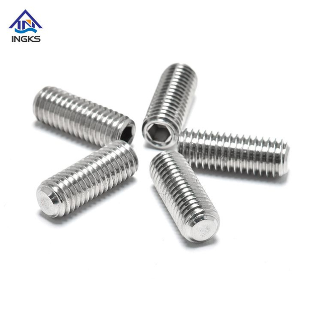 18-8 Stainless Steel Hexagon Socket Flat Point Set ဝက်အူ