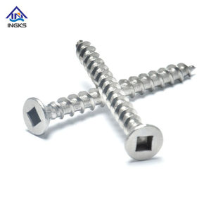 နံရိုးသစ်သားဝက်အူများဖြင့် Square Socket CSK ဦးခေါင်း