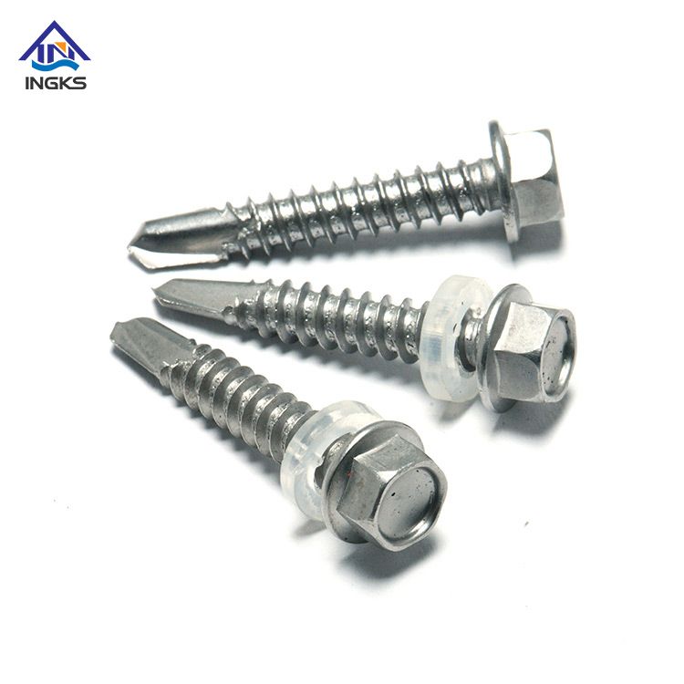 Stainless Indented Hex Wafer Head Self Drilling Screws များ