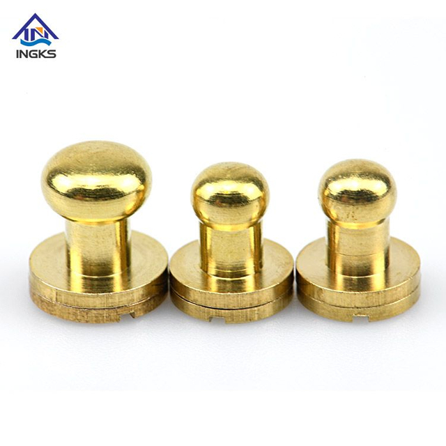 Brass Round Nipple Head Female Screw at Slotted Flat Head Male Screw