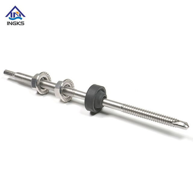 SUS 304 316 Solar Hanger Bolt Zonnepaneelaccessoires voor montage met dubbele schroefdraad