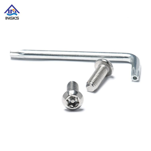 Pin Button Head Security Screw ပါသော A2 A4 Stainless Steel Torx