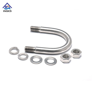 Bu l&ocirc;ng chữ U bằng th&eacute;p kh&ocirc;ng gỉ c&oacute; đai ốc Tất cả c&aacute;c k&iacute;ch thước ti&ecirc;u chuẩn