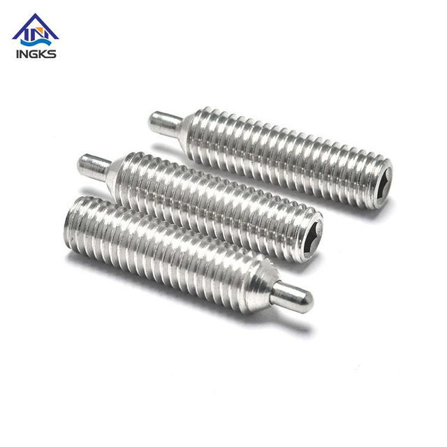 ສະແຕນເລດ Hex Socket Spring Ball Point Screw Plunger