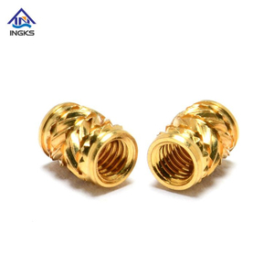 Ingks đồng thau đôi twill nung chèn các đai ốc với một cái nối mỏng