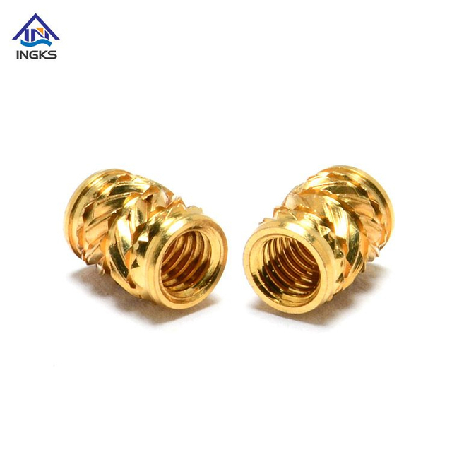 INGKS ທອງເຫລືອງຄູ່ Twill Knurled ໃສ່ແກ່ນຫມາກມີ Knurling ບາງ