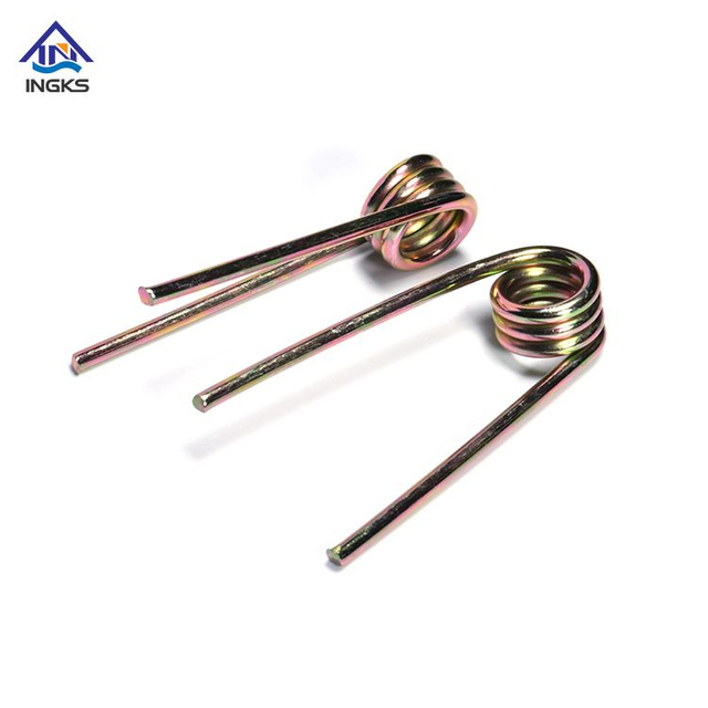 Double Straight Arm ສີເຫຼືອງສັງກະສີ Plated Customized Avalible Long Arm Torsion Spring