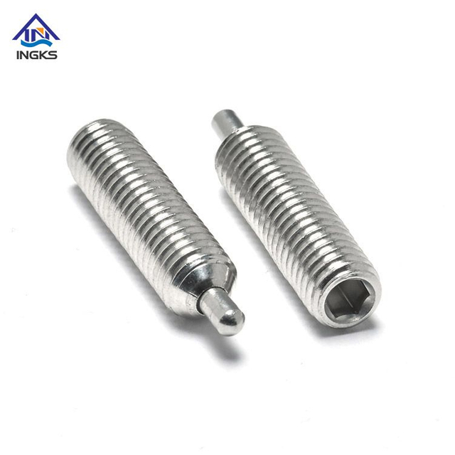 ສະແຕນເລດ Hex Socket Spring Ball Point Screw Plunger