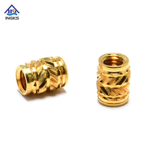 INGKS ທອງເຫລືອງຄູ່ Twill Knurled ໃສ່ແກ່ນຫມາກມີ Knurling ບາງ
