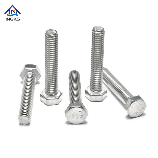 ដែកអ៊ីណុក 304 316 Full Thread Hex Head Bolt DIN933