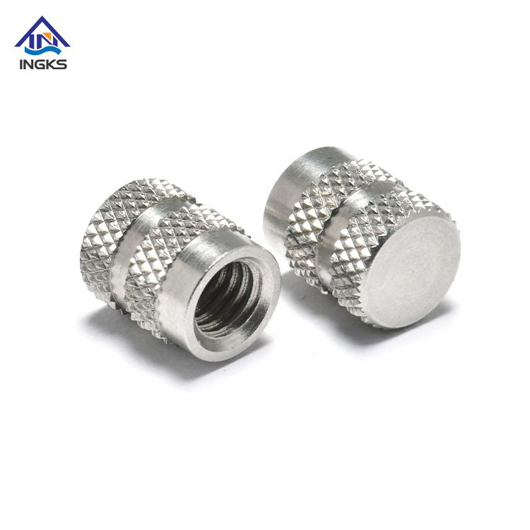 ສະແຕນເລດ double Diamond Knurled Insert Nuts