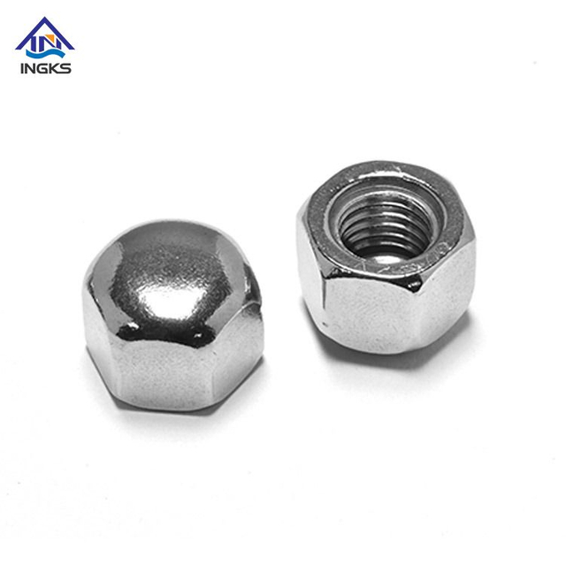 Hexagon Domed Cap Nuts DIN 1587 ដែកអ៊ីណុក 304/316 ការបញ្ចប់ធម្មតានៅក្នុងខ្សែស្រឡាយម៉ែត្រ M3-M36/IFI Thread #10-3/4'