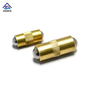 INGKS Knurled ကိုယ်ထည် နှစ်ချက်အဆုံး Spring Ball Plunger