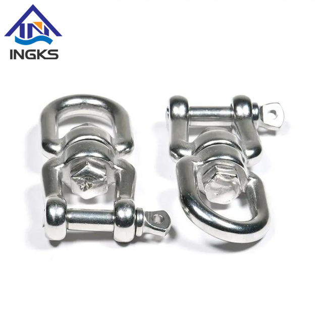 Stainless Steel Rigging Marine Hardware Swivel Ring Rolling Shackle ကိရိယာ