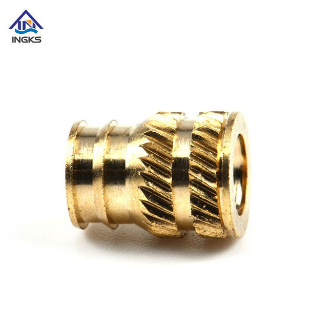 Brass Double Twill Knurled Insert Nuts na may Double Flanged End