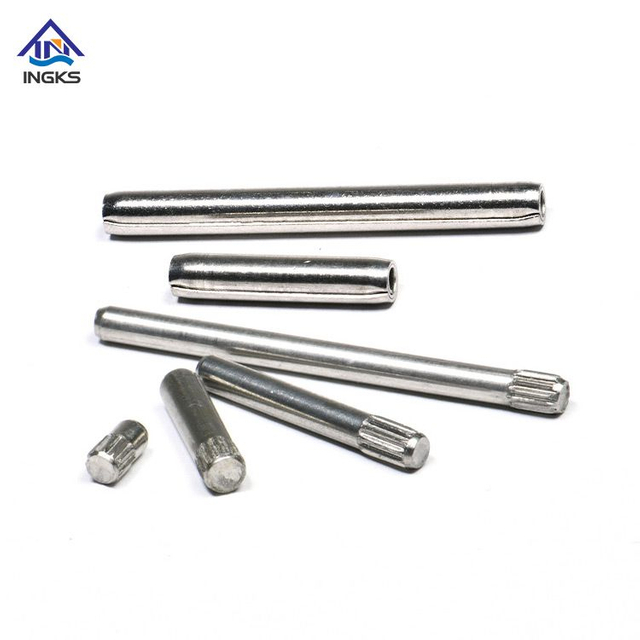 Pin Clevis Silinder dengan Pin Dowel Akhir Knurling Berlian Tunggal