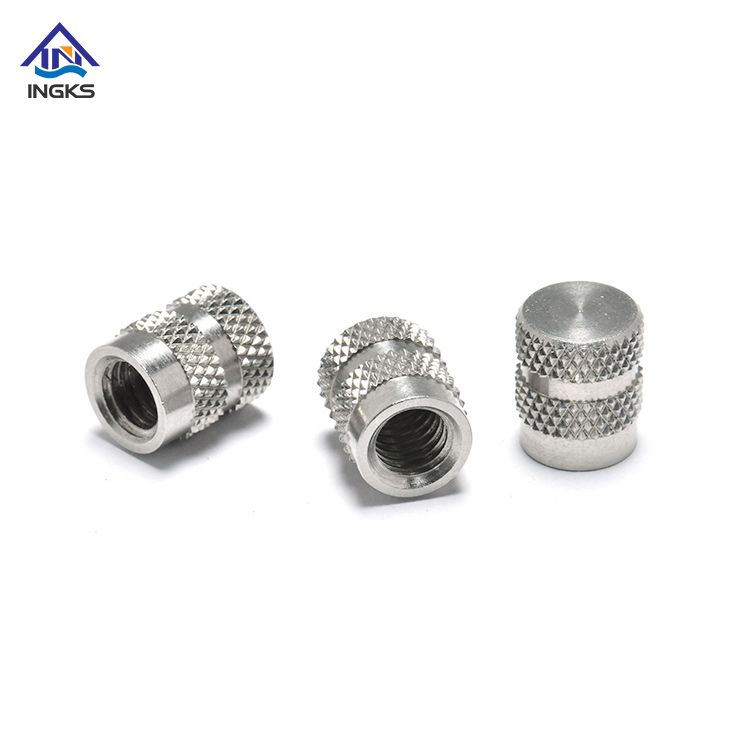 ສະແຕນເລດ double Diamond Knurled Insert Nuts