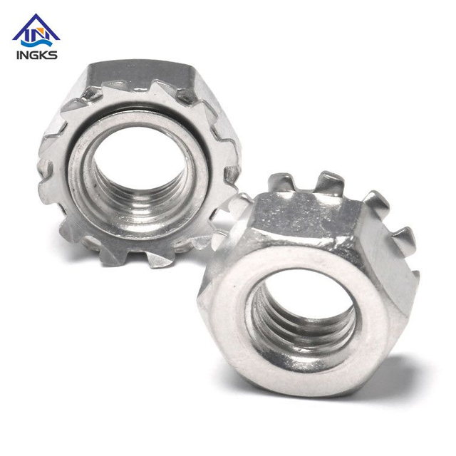 ເຫລັກສະແຕນເລດ K ປະເພດ Lock Cap ແກ່ນແກ່ນທີ່ມີແຂ້ວເລ່ືອ Lock Washer